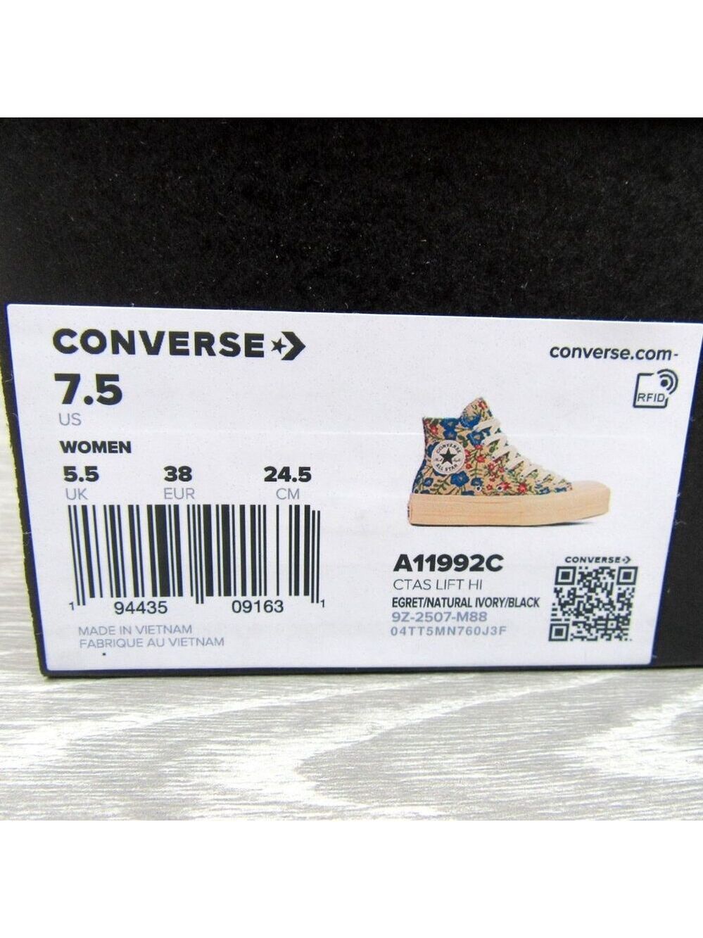 Converse CTAS Lift Platform Floral Tapestry Womens Size 7.5 Shoes NEW - Picture 15 of 15